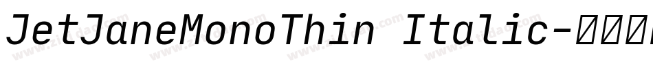 JetJaneMonoThin Italic字体转换